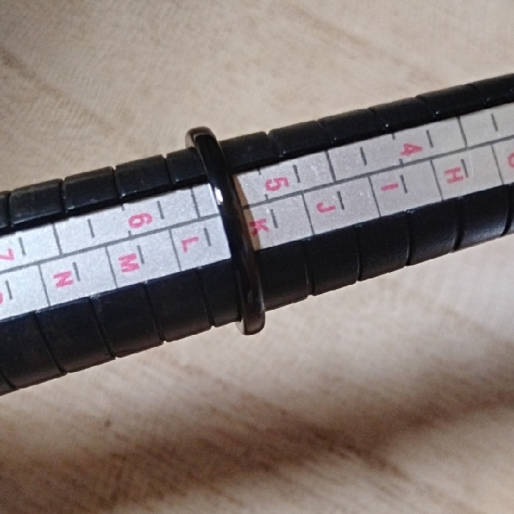 Sleek Black Tungsten Band Ring 5.5